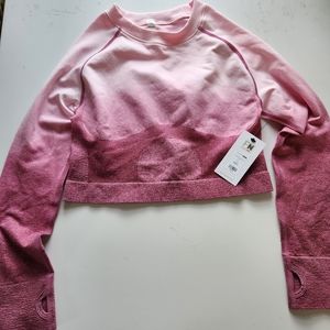 NWT Pink Ombre Crop Top